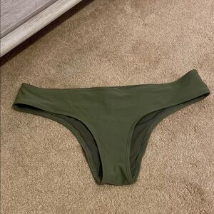 Aerie Army Green Cheeky Bikini Bottom